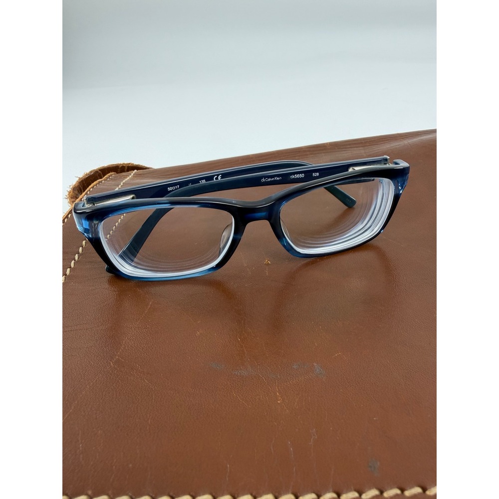 Calvin Klein ck5650 528 Blue Gradient Rectangular Eyeglass Frames 50-17-135